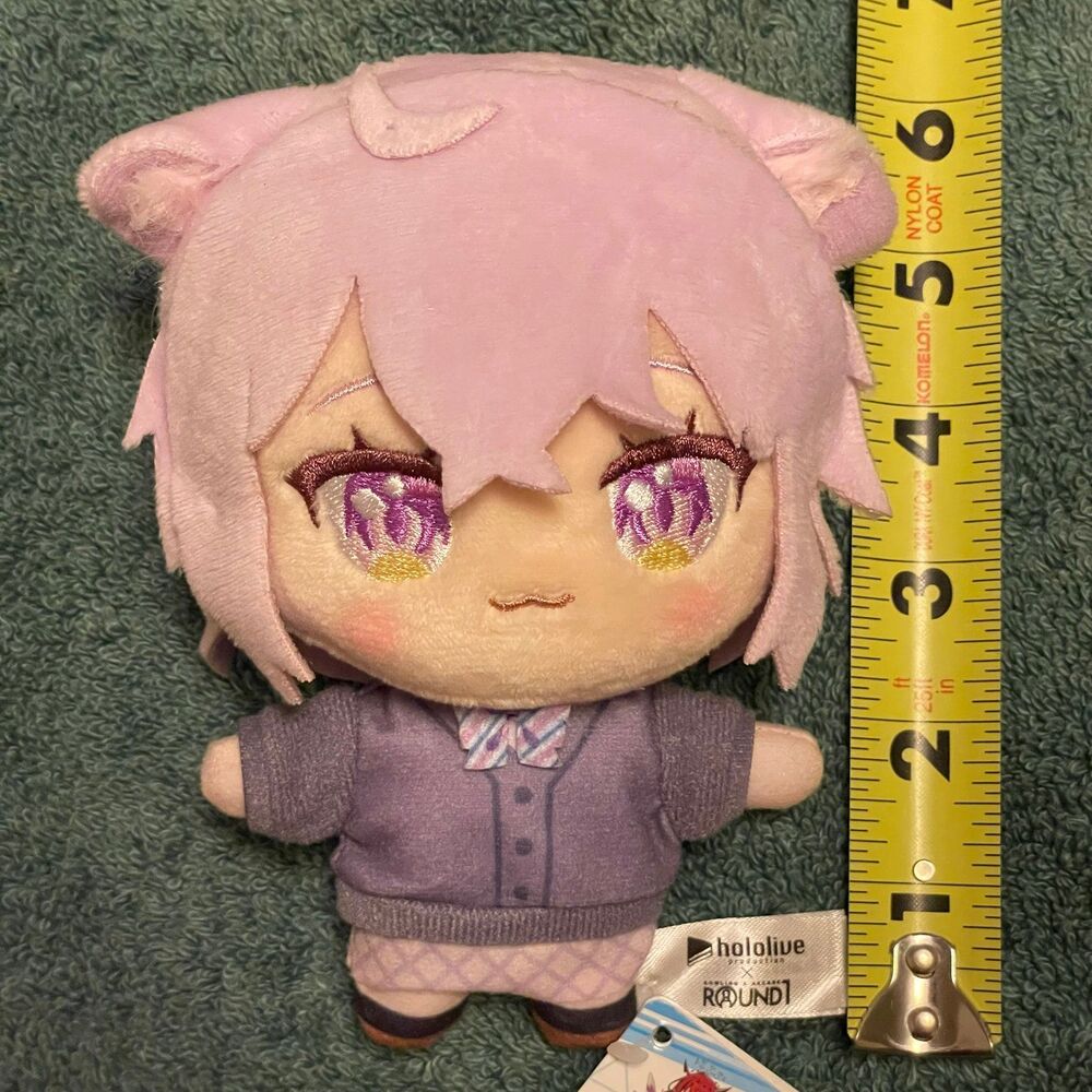 Hololive X Round 1 Collab Exclusive Nekomata Okayu 5.9” Plush NWT Limited Editio